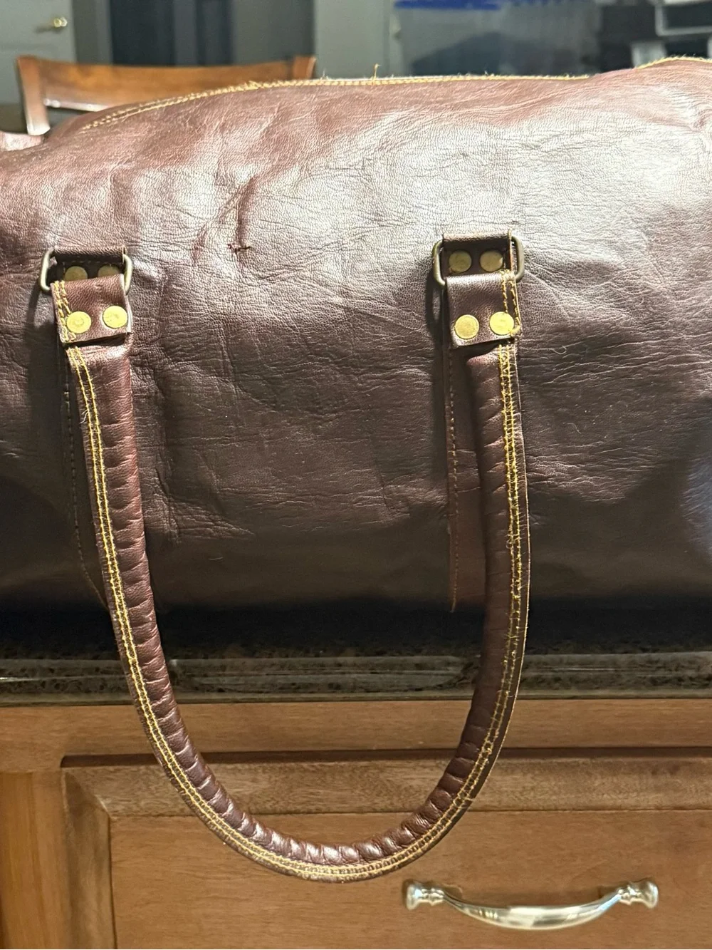 Leather Duffle Bag 28 inch